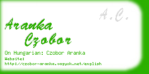 aranka czobor business card